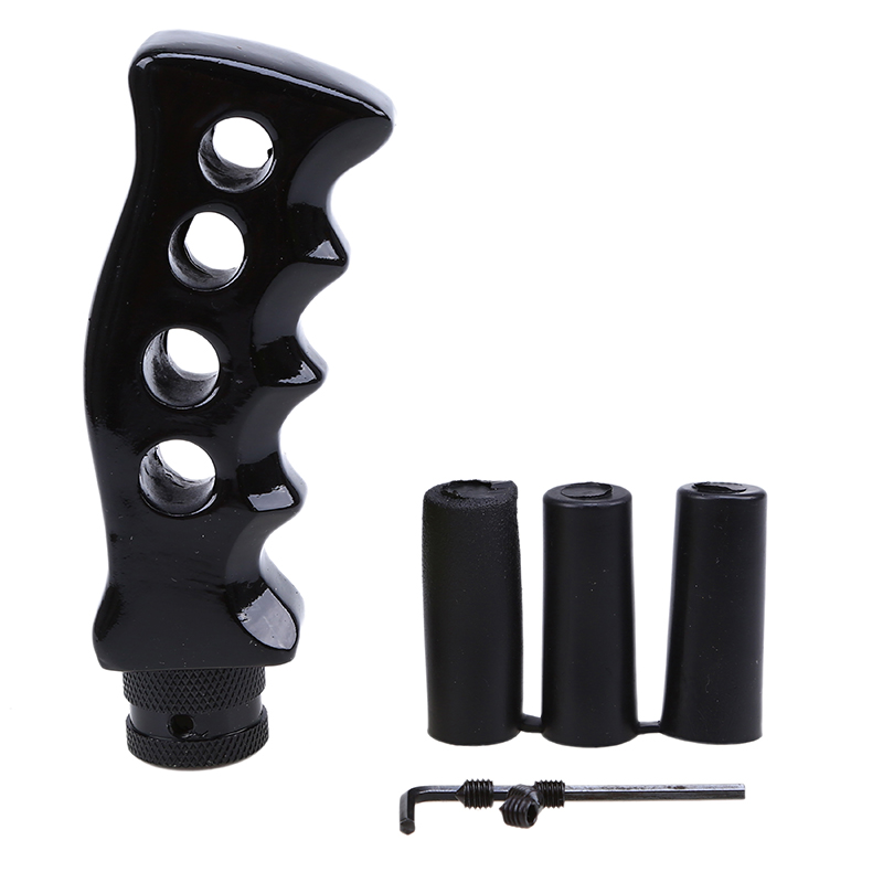 Universal Black Slotted Pistol Grip Manual Gear Stick Shift Knob